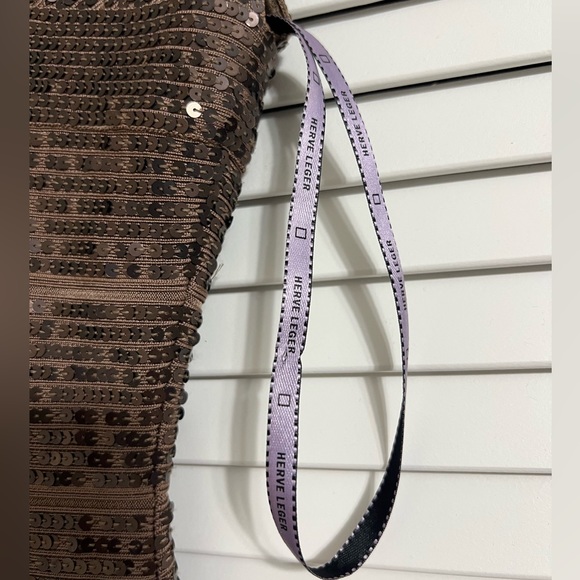 Herve Leger Luxury Dress, great condition. Size S bronze/brown/sequin - Picture 5 of 6